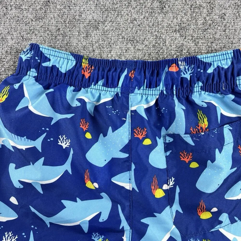 Place Sport Shorts Boys XL 14 Blue Shark Swim Trunks Board